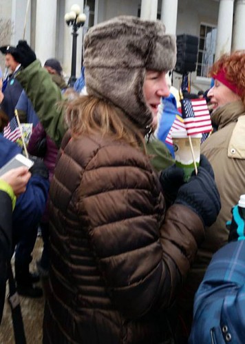 woman prayer rally