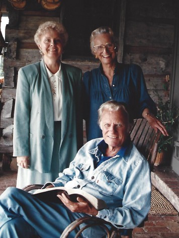 Stephanie Wills with Billy and Ruth Graham