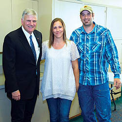 Aaron and Melissa Klein with Franklin Graham