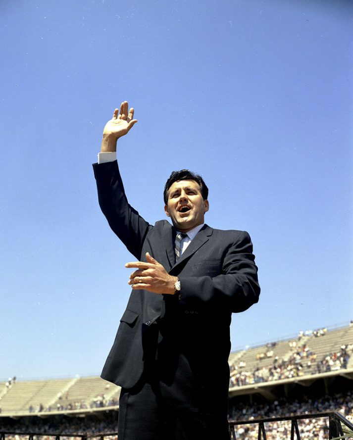 Cliff Barrows directs the choir in 1964.