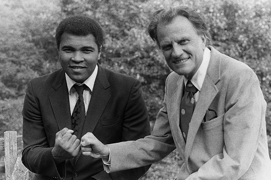 Billy Graham with Muhammad Ali