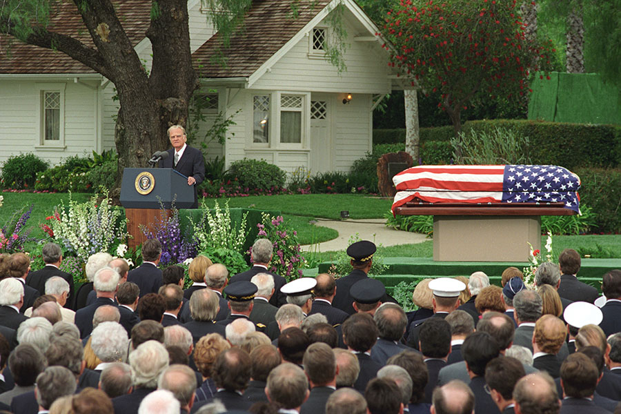 Billy Graham at Nixon Funeral