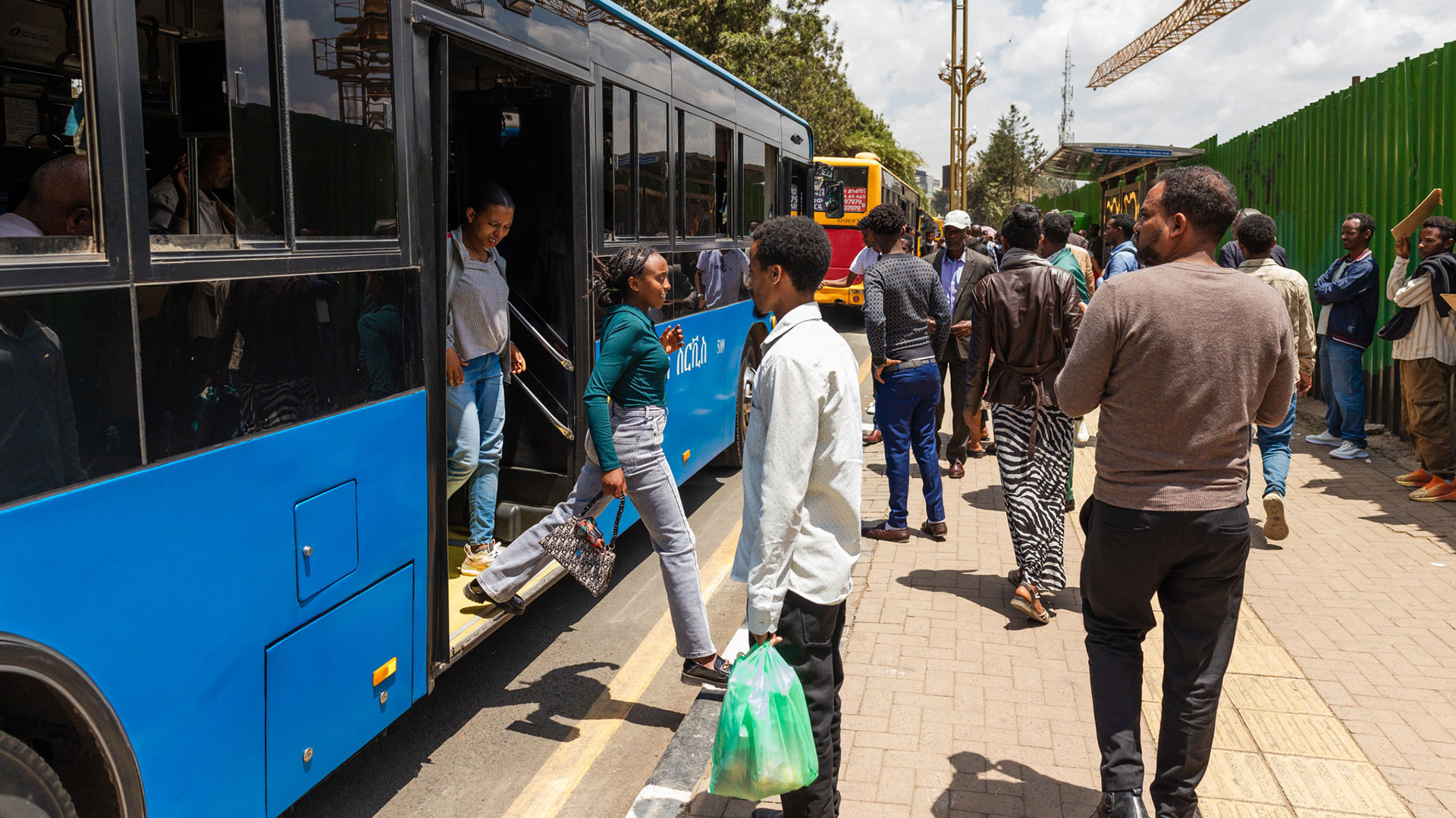 Hundreds of buses helped bring people from across the region to Meskel Square to hear the Good News.