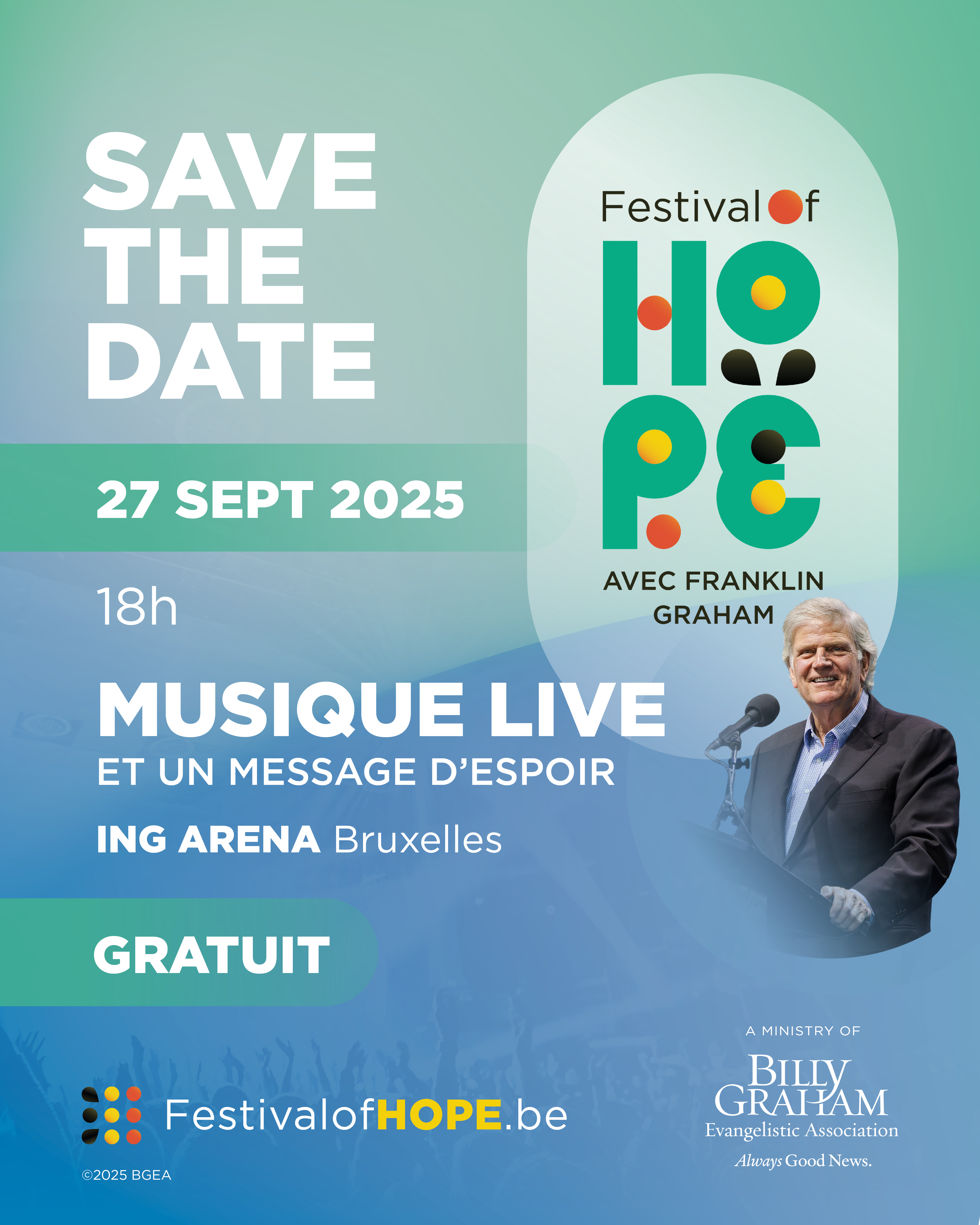 Festival Of Hope Bruxelles 27 septembre 2025