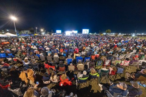 Crowds of people in attendance of the God Loves You Tour in Yuma.