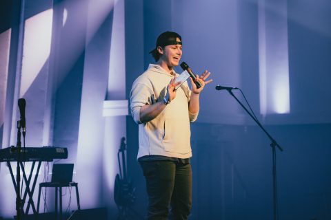 Chandler Hampton preaching
