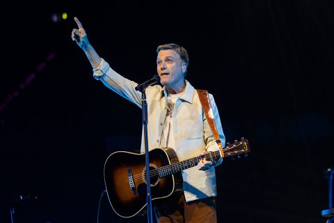 Michael W. Smith leading worship.