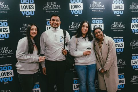 Friends smiling