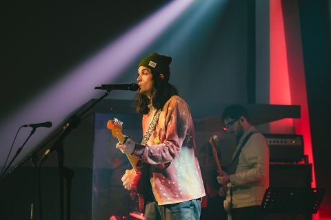 Sean Curran leading worship