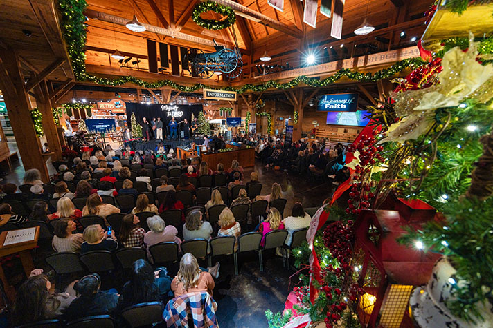 The Billy Graham Library was fully decorated to celebrate the season.