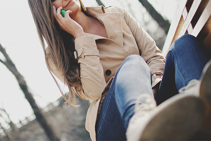woman on phone