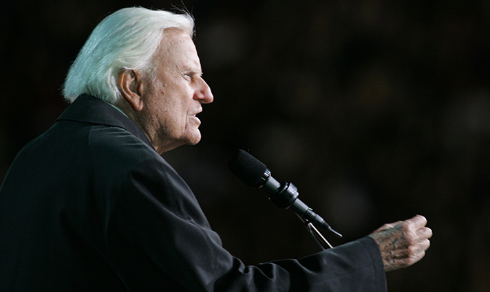 Billy Graham preaching