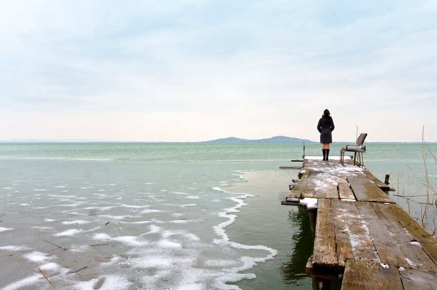 woman on dock