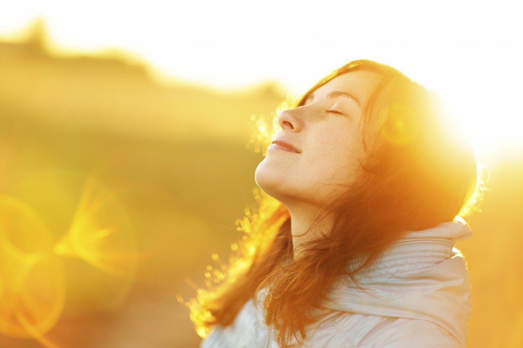 woman in sunlight