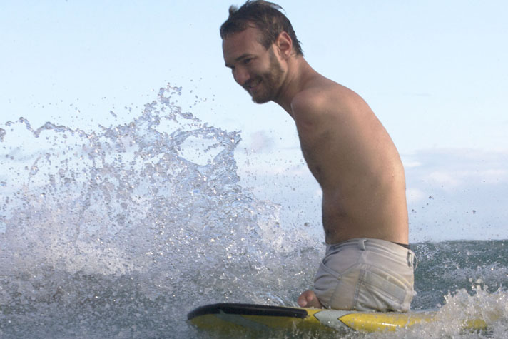 Nick on surfboard