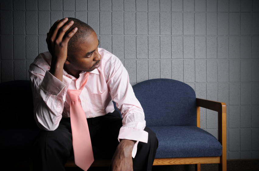 man stressed