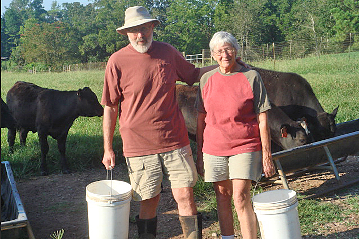 Couple on ranch