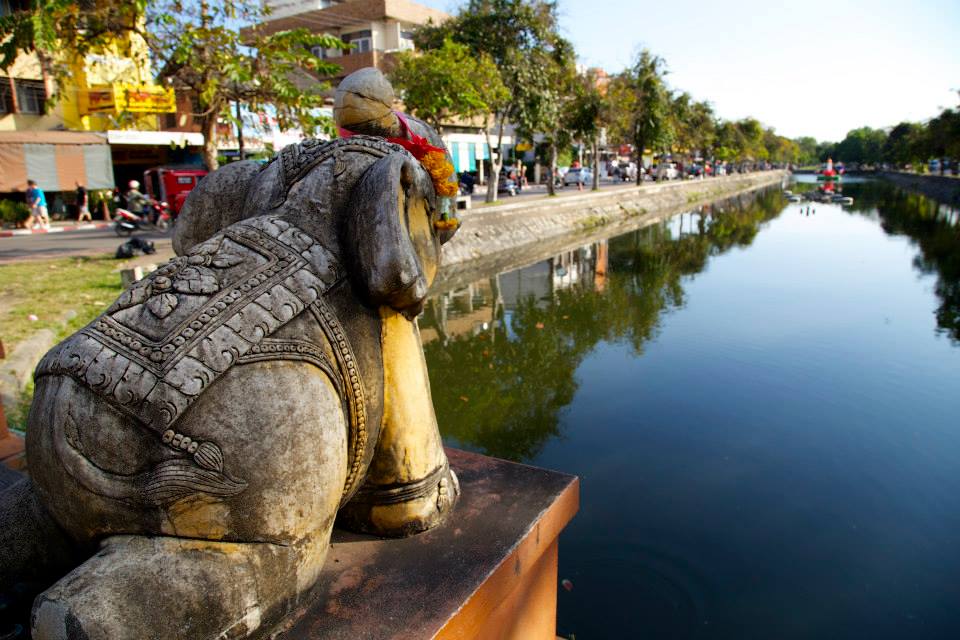 This moat that encircled Chiang Mai when it was built in 1296 is still used today.