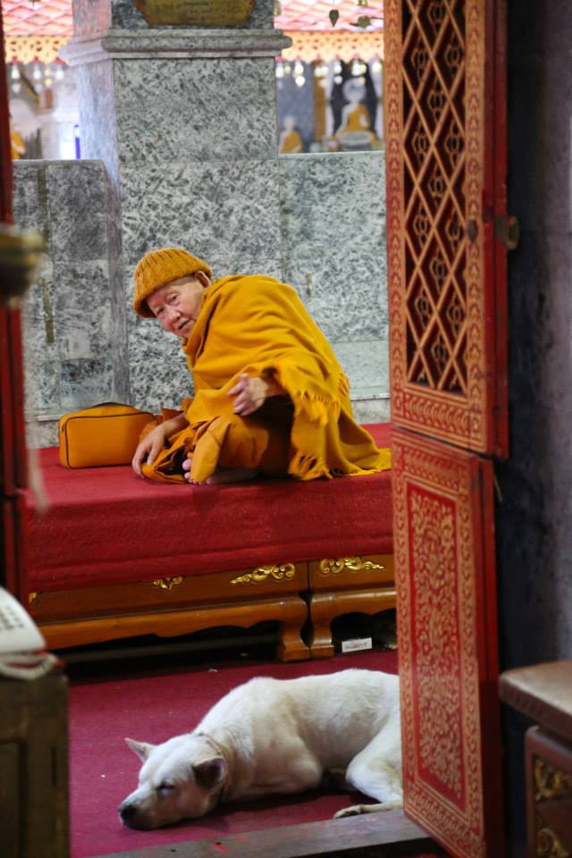 A monk in the temple.