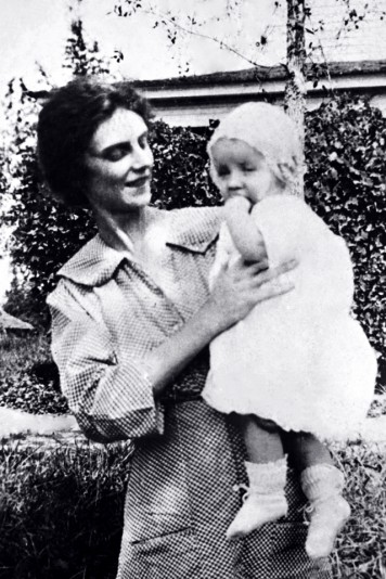 Infant Billy Graham with mother