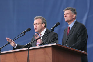 Franklin Graham and Viktor Hamm in Kiev