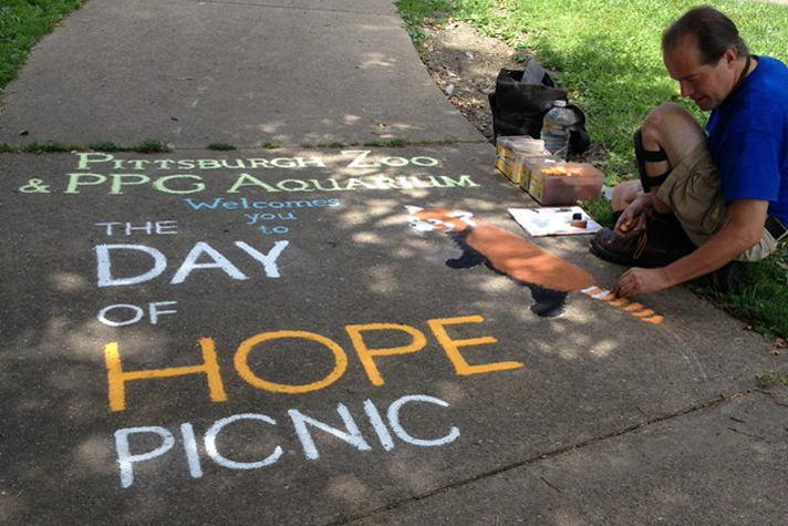 Day of Hope sidewalk