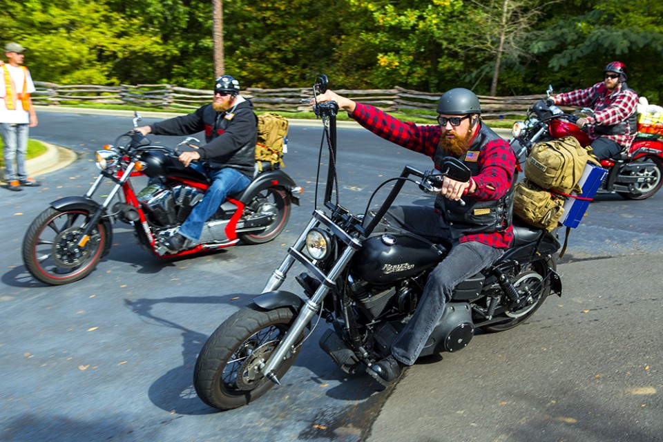 Bikers at Library