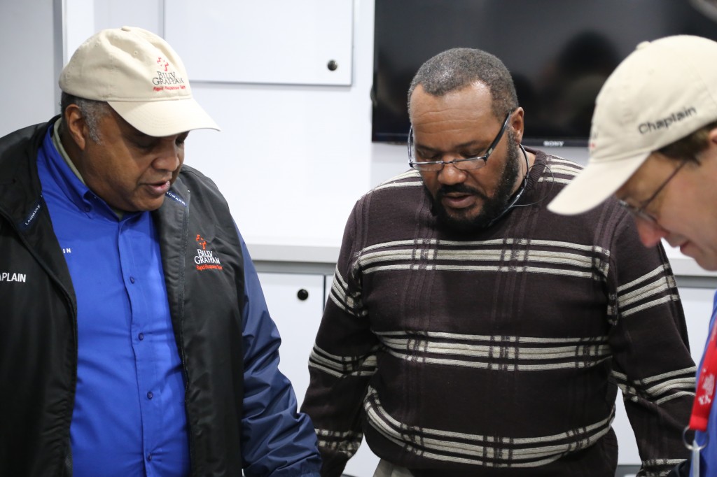 praying in mobile command unit