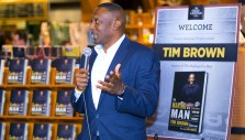 Tim Brown’s Message at the Library: There’s More to Life than the Super Bowl