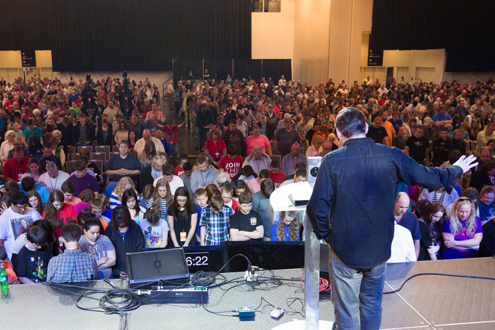 Will Graham with crowd