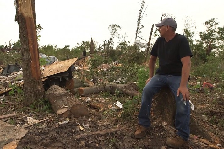 tornado survivor in Van TX