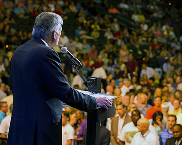 "You may never have an opportunity like this," Franklin Graham said as people in Jacksonville came forward to receive Christ.