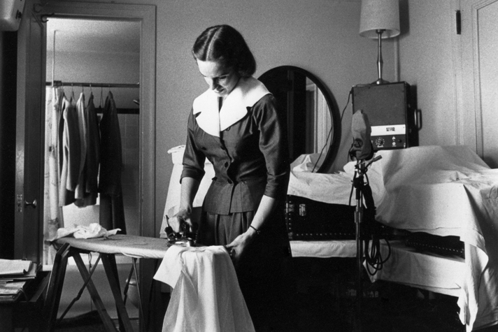 Ruth Graham ironing