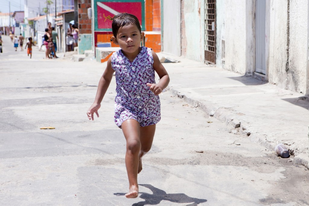 girl in favela in Fortaleza Brazil