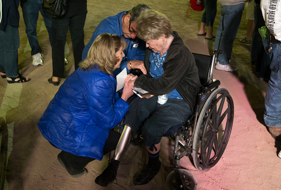 chaplains pray with woman