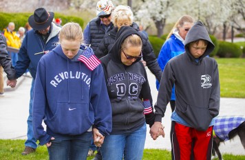 Uniting in prayer in Carson City, Nevada.