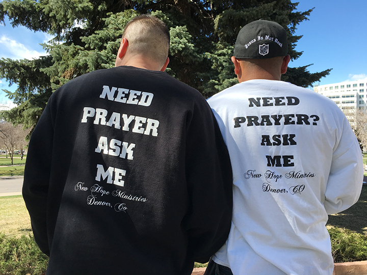 two men in prayer shirts
