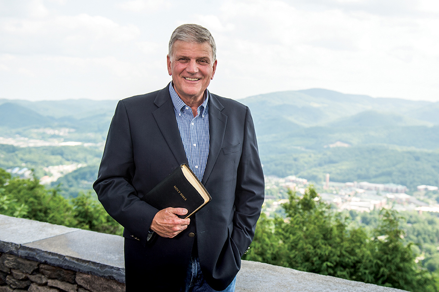 Franklin Graham holding Bible