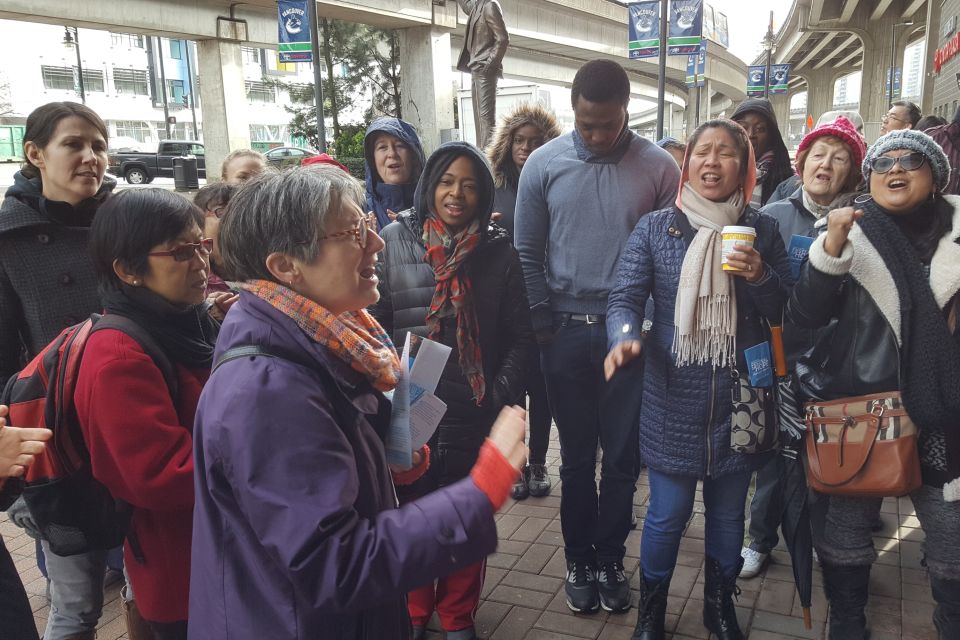 Group prayer walking around city