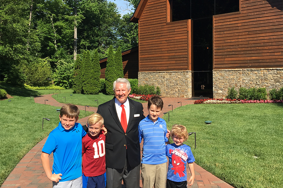 Wayne Atcheson and his four grandsons