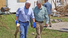 Vice President Mike Pence, Franklin Graham Visit Victims of Hurricane Harvey