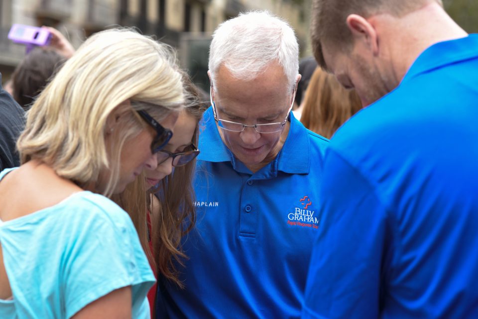 Jeff Naber praying in Barcelona