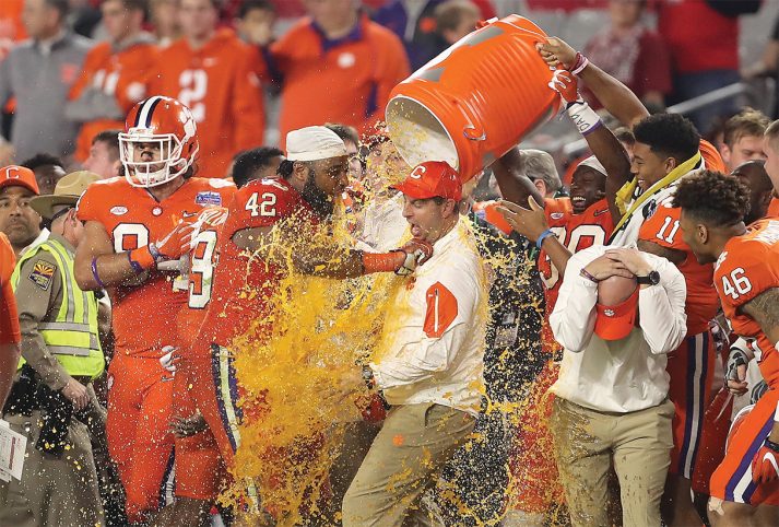 Coach Dabo Swinney after win