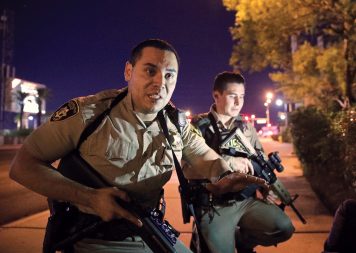 Police officers in action