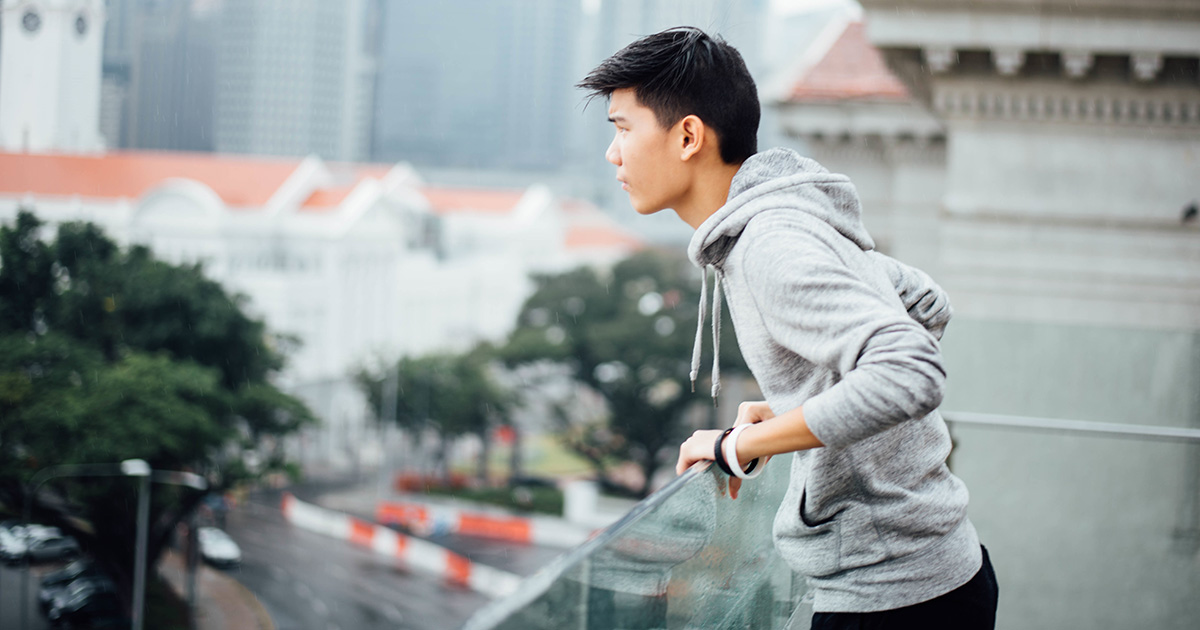 Man looking over city – for FB