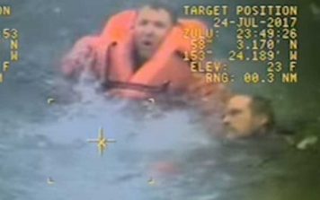 Man being saved from drowning