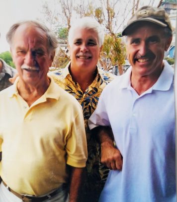 James Ahrendt (right) with one his brothers, Danny, and father.