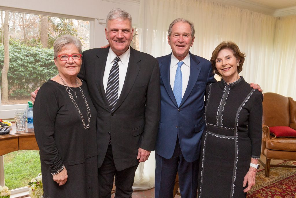 'God Bless Billy Graham' Former President W. Bush and First