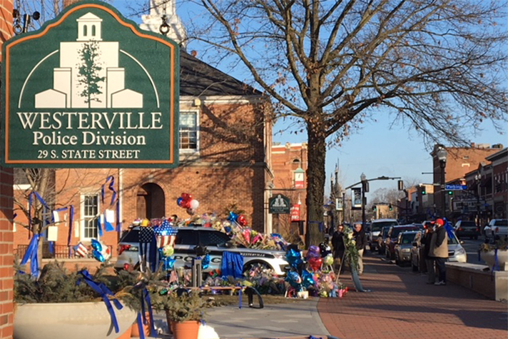 memorial site honoring fallen police officers