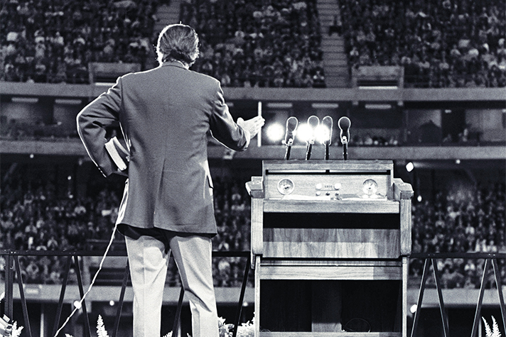 Billy Graham preaching